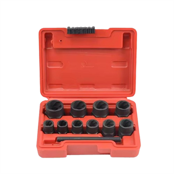 11st Twist Socket Set Damaged Lug Nut Lock Remover Extractor Tool 9-19mm